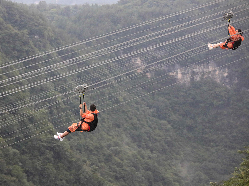 景区滑索厂家分析滑索运行方式